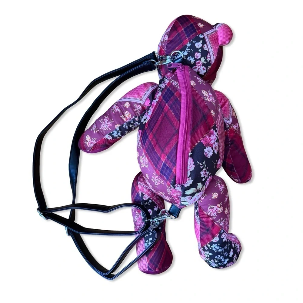 Delia’s Dollskill CUDDLY JOURNEY BEAR BACKPACK Patchwork Teddy Bear Bag